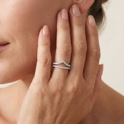 Cradle Moissanite Band Ring