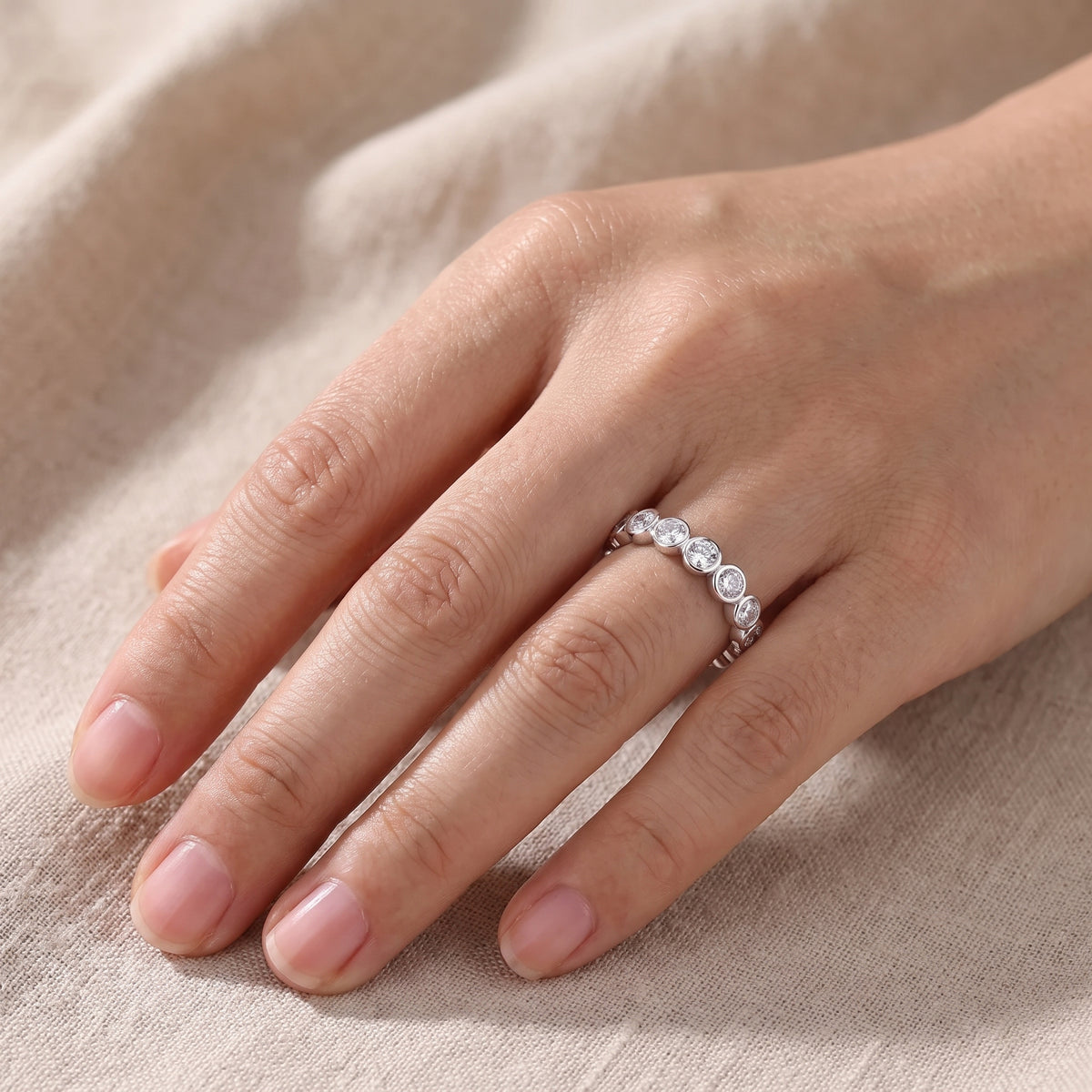 Emergence Moissanite Eternity Ring