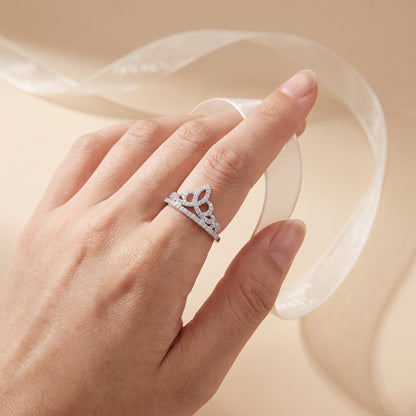 Crown Moissanite Band Ring