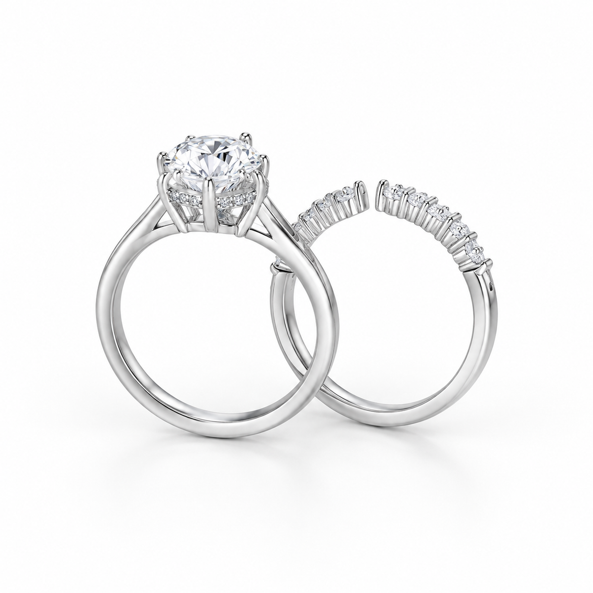 Celeste 3 Carat Moissanite Bridal Set Ring