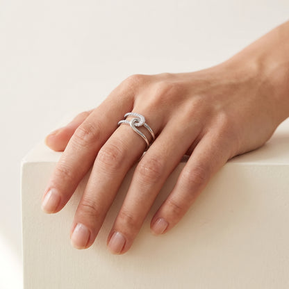 Interlock Moissanite Band Ring