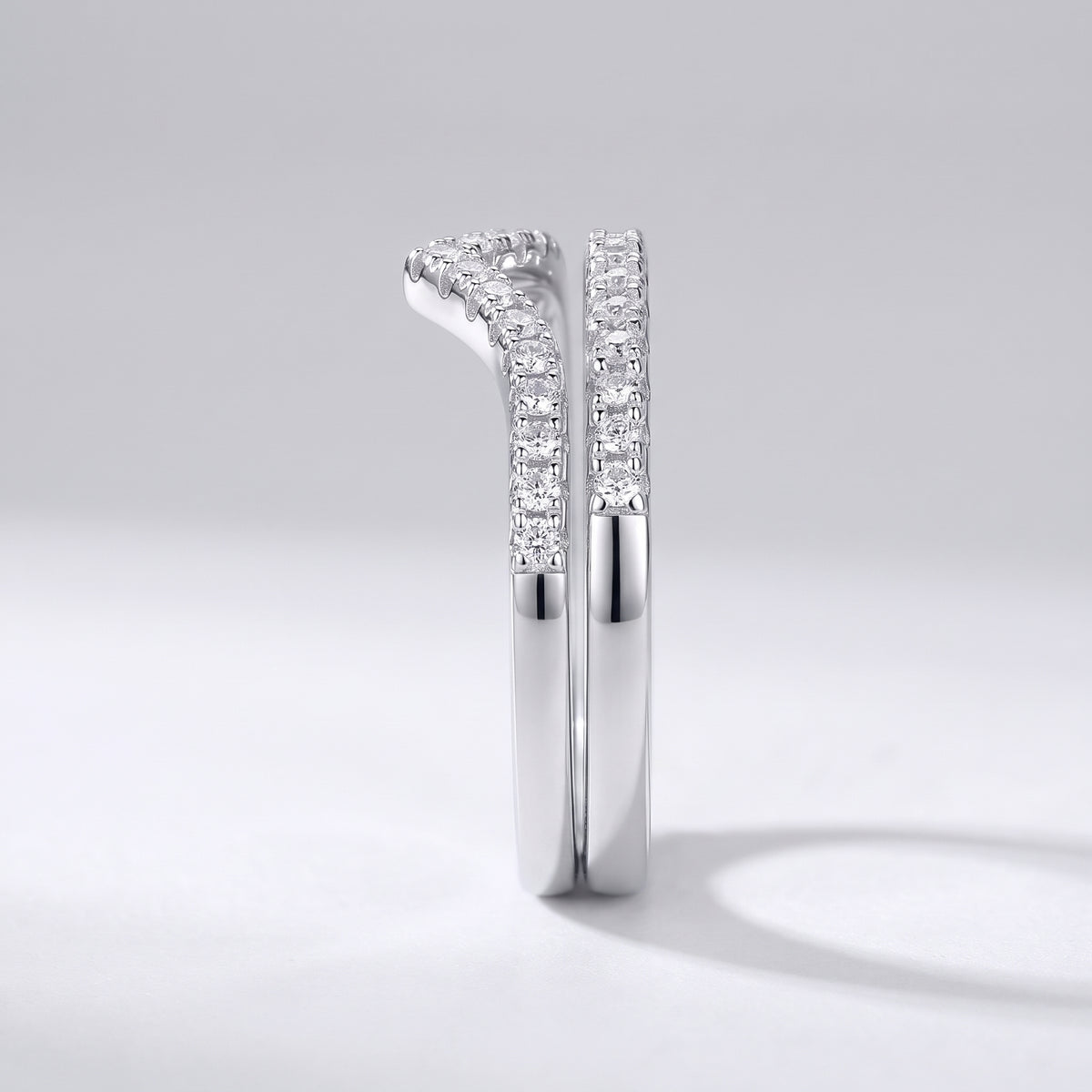 Cradle Moissanite Band Ring