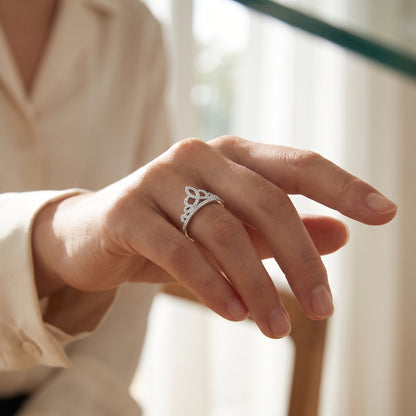 Crown Moissanite Band Ring