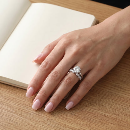 Celeste 3 Carat Moissanite Bridal Set Ring