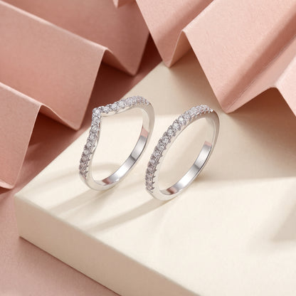 Cradle Moissanite Band Ring