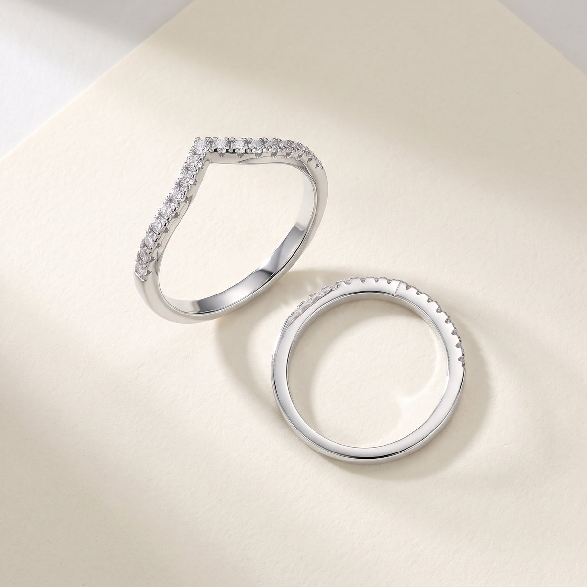 Cradle Moissanite Band Ring