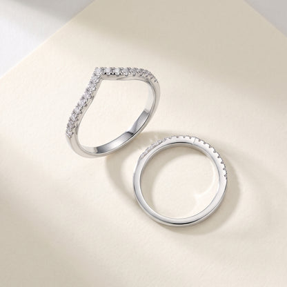 Cradle Moissanite Band Ring