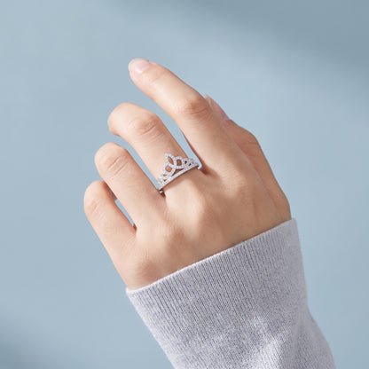 Crown Moissanite Band Ring