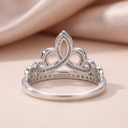 Crown Moissanite Band Ring