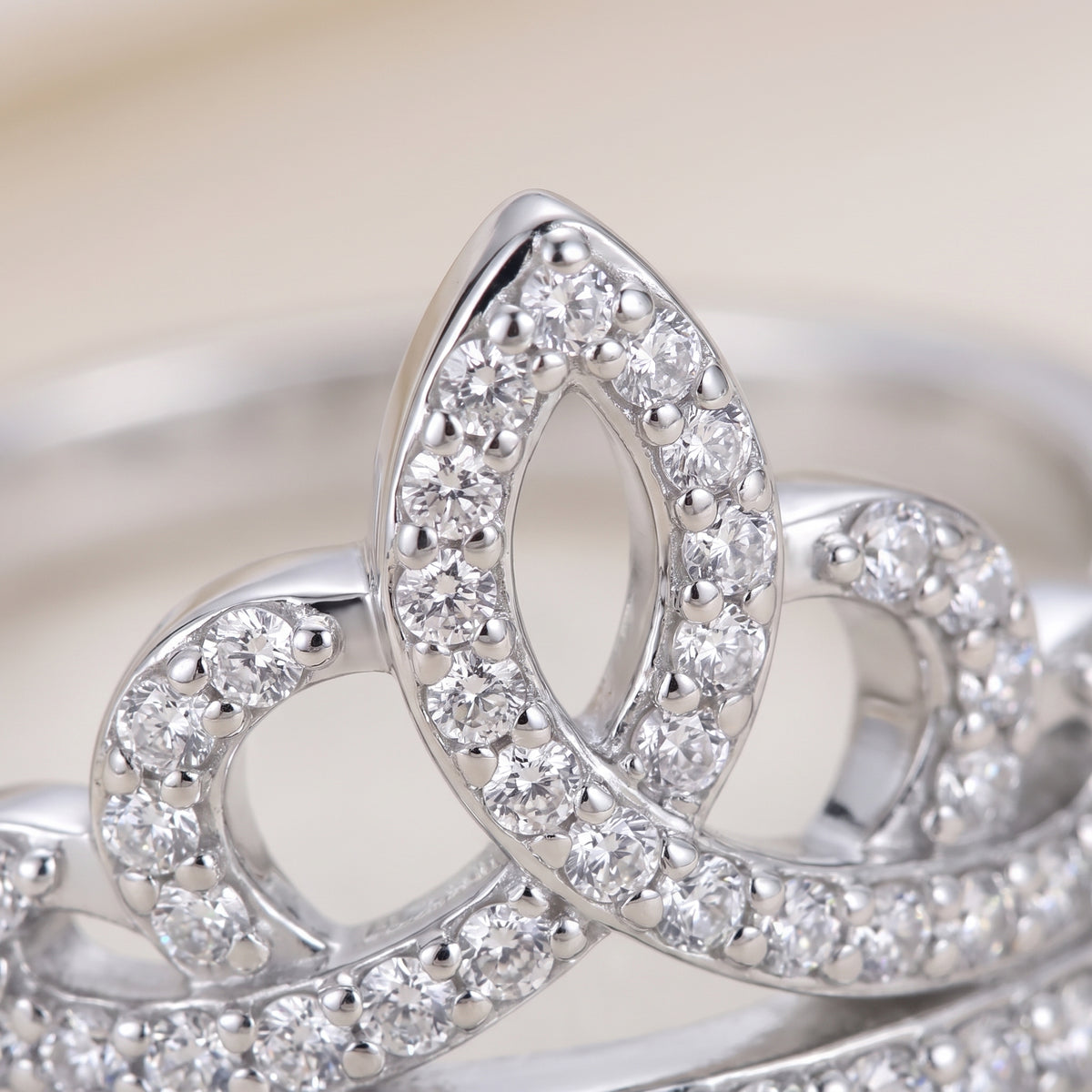 Crown Moissanite Band Ring