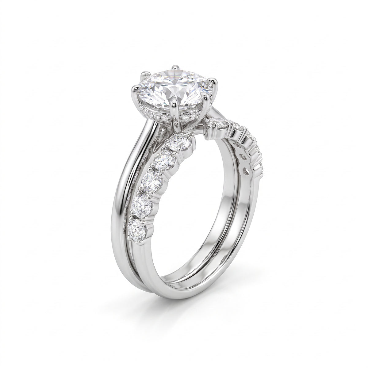 Celeste 3 Carat Moissanite Bridal Set Ring