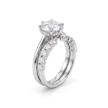 Celeste 3 Carat Moissanite Bridal Set Ring