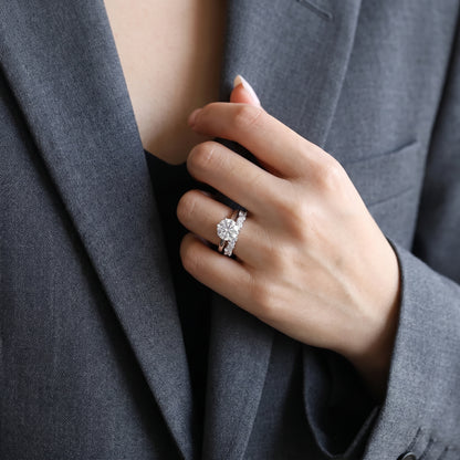 Celeste 3 Carat Moissanite Bridal Set Ring