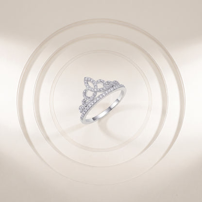 Crown Moissanite Band Ring