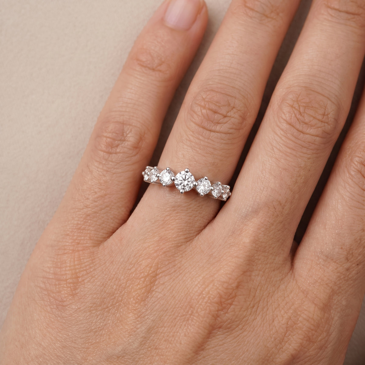 Coroncina Moissanite Eternity Ring