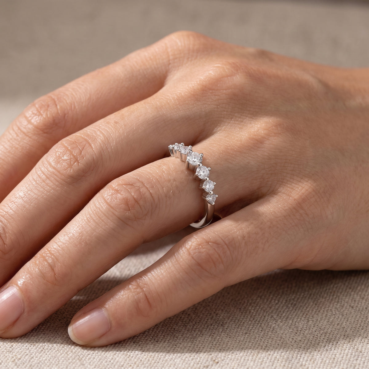 Coroncina Moissanite Eternity Ring